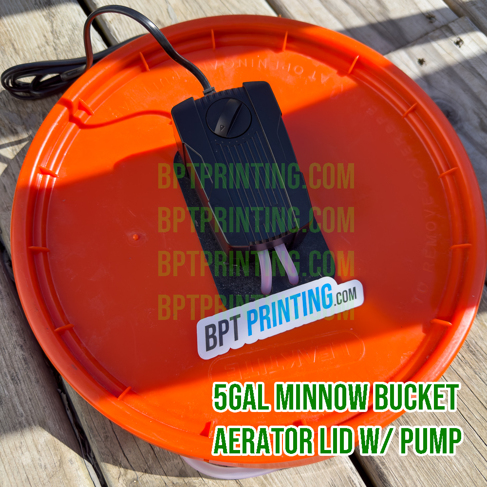 5 Gallon Minnow Bucket Lid Aerator System 110v